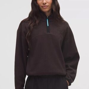 NWT Lululemon Tumbled Fleece Half-Zip Jacket Size XS in Sequoia